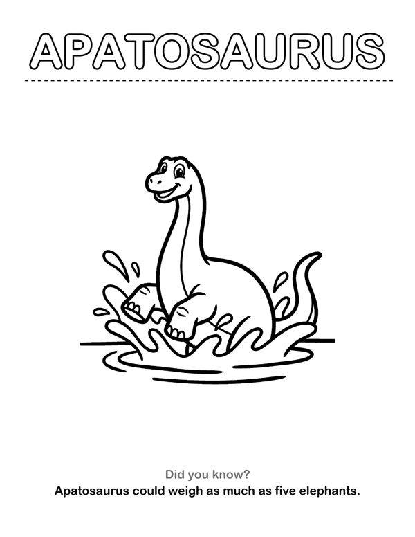 Dinosaur Coloring Pages with Name Tracing & Facts (Ages 3-5) page 15