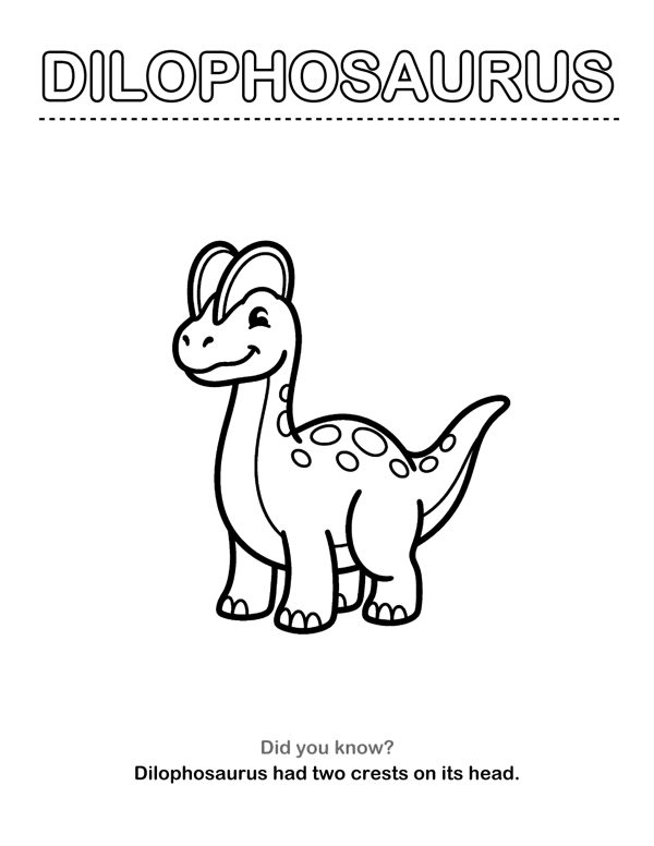 Dinosaur Coloring Pages with Name Tracing & Facts (Ages 3-5) page 16