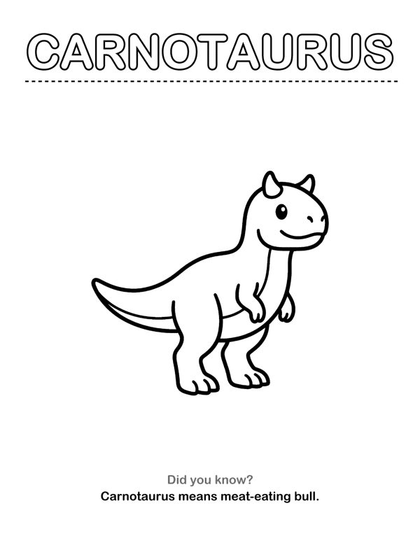 Dinosaur Coloring Pages with Name Tracing & Facts (Ages 3-5) page 20