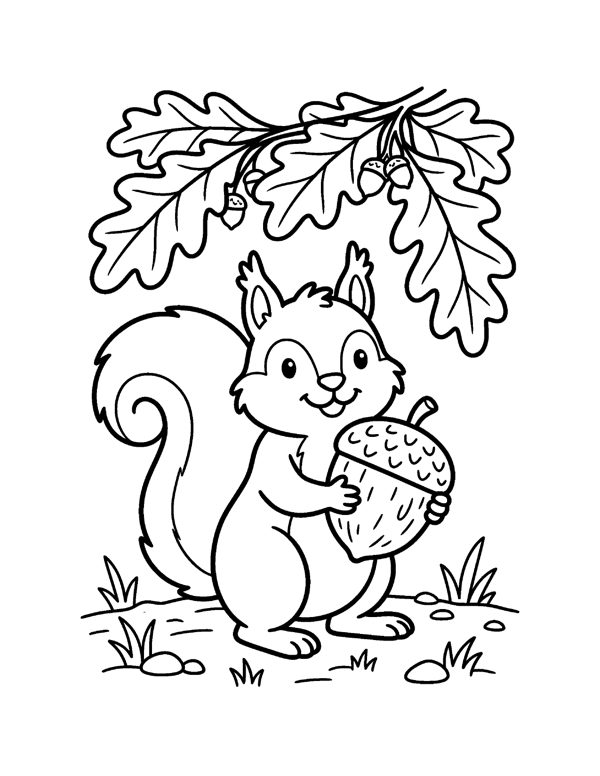 Fall Coloring Pages for Kids page 5
