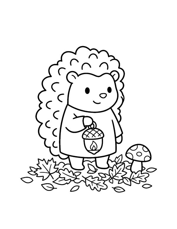 Fall Coloring Pages for Kids page 6