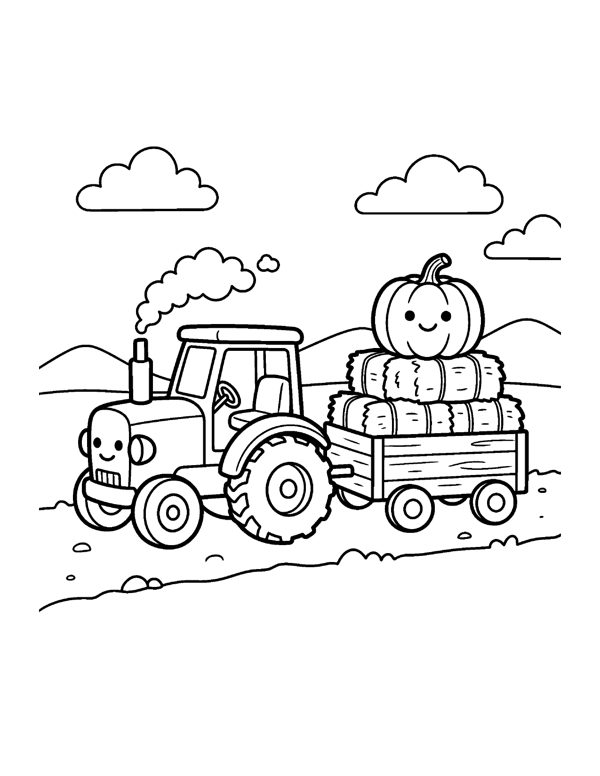 Fall Coloring Pages for Kids page 7