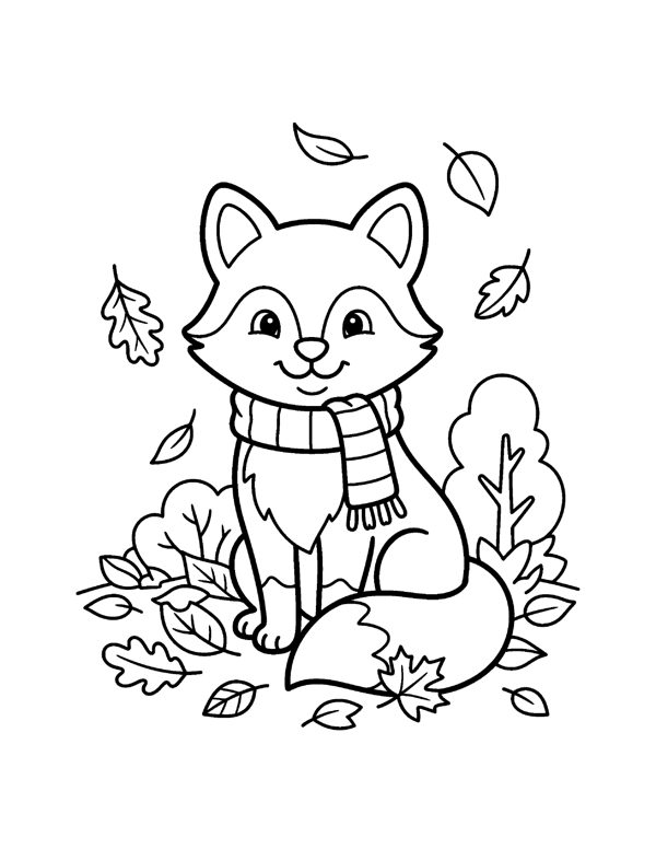 Fall Coloring Pages for Kids page 11