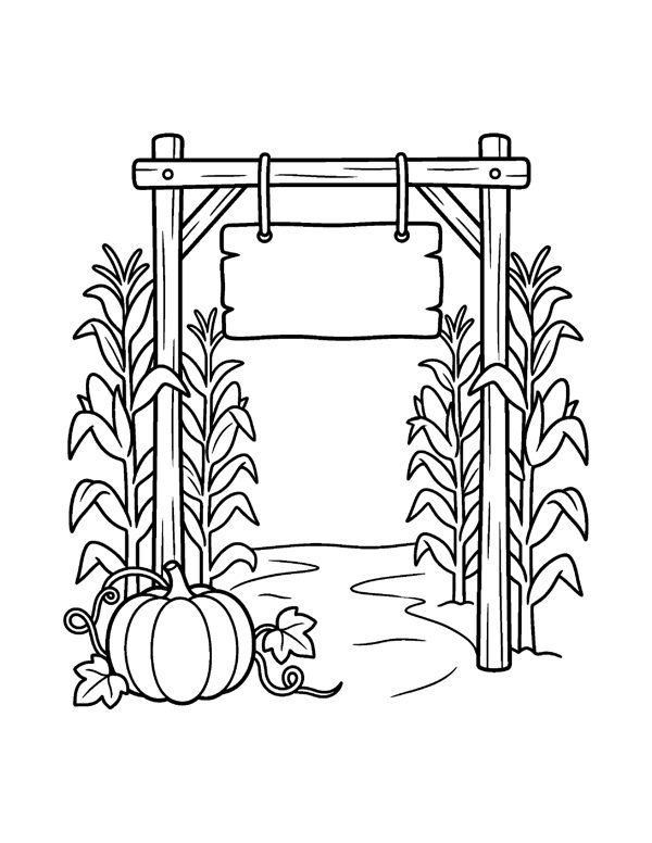 Fall Coloring Pages for Kids page 12