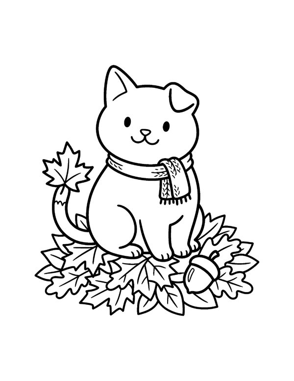 Fall Coloring Pages for Kids page 14