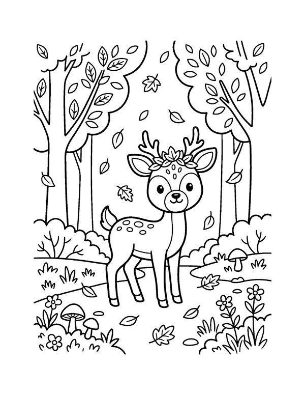 Fall Coloring Pages for Kids page 16