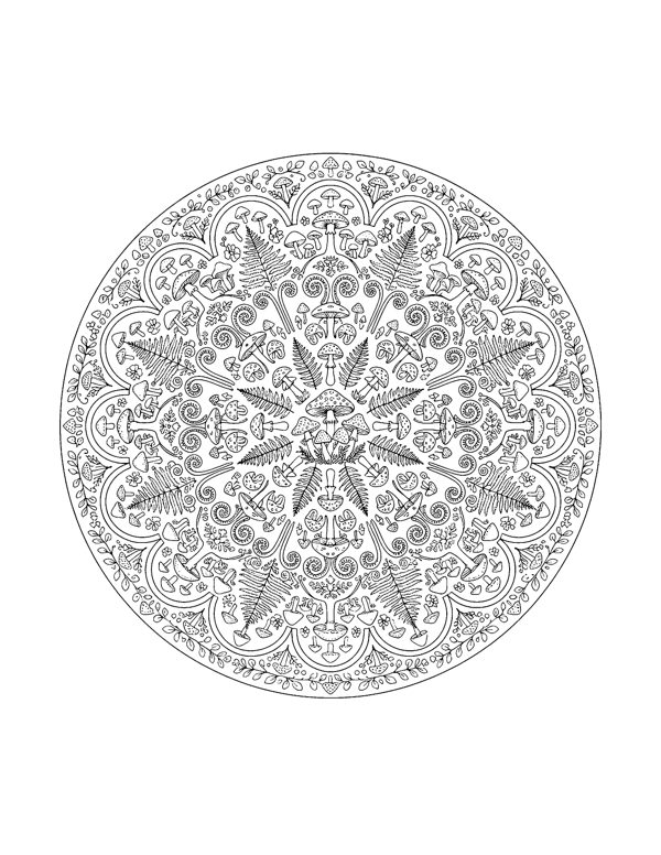 Fall Mandala Coloring Pages for Adults page 5