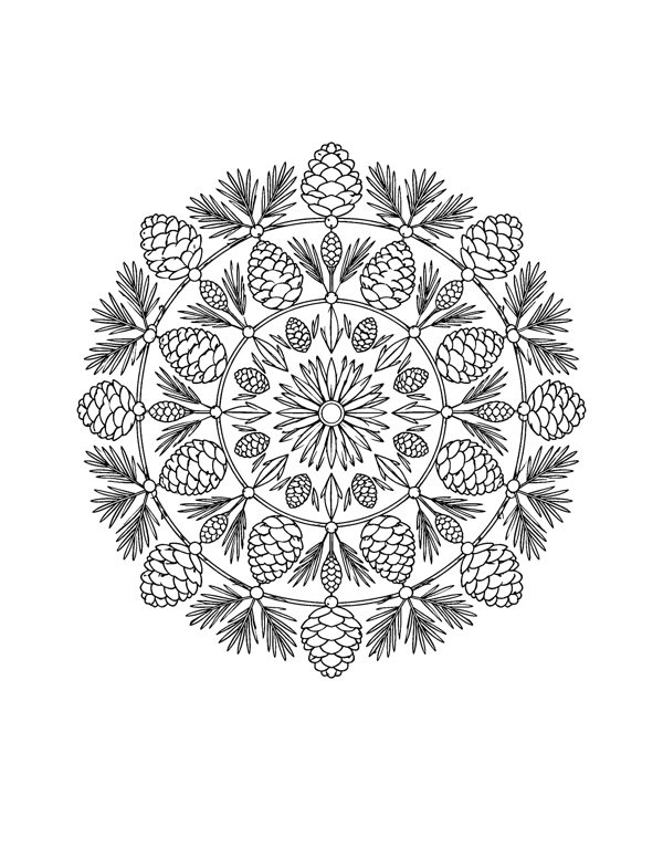 Fall Mandala Coloring Pages for Adults page 8