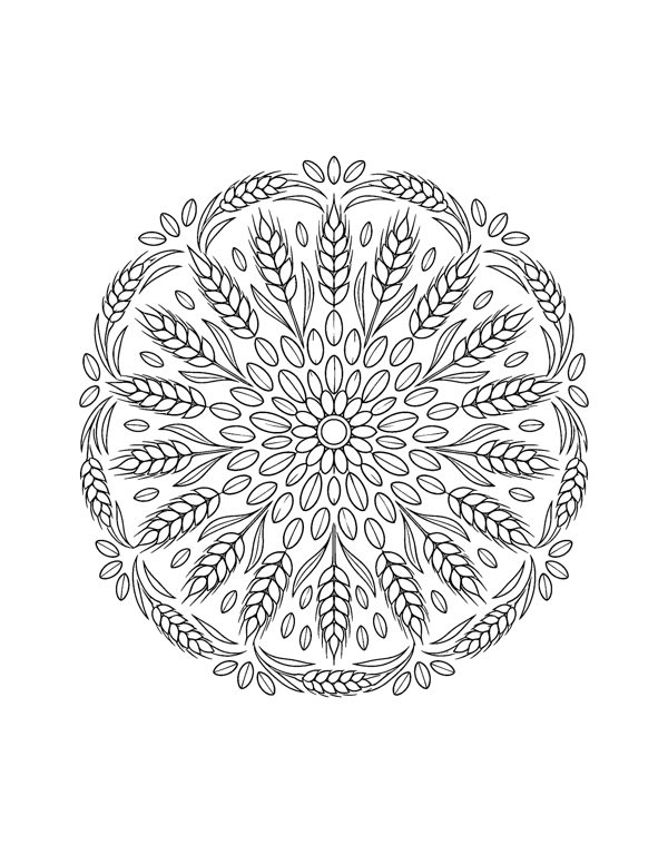 Fall Mandala Coloring Pages for Adults page 9