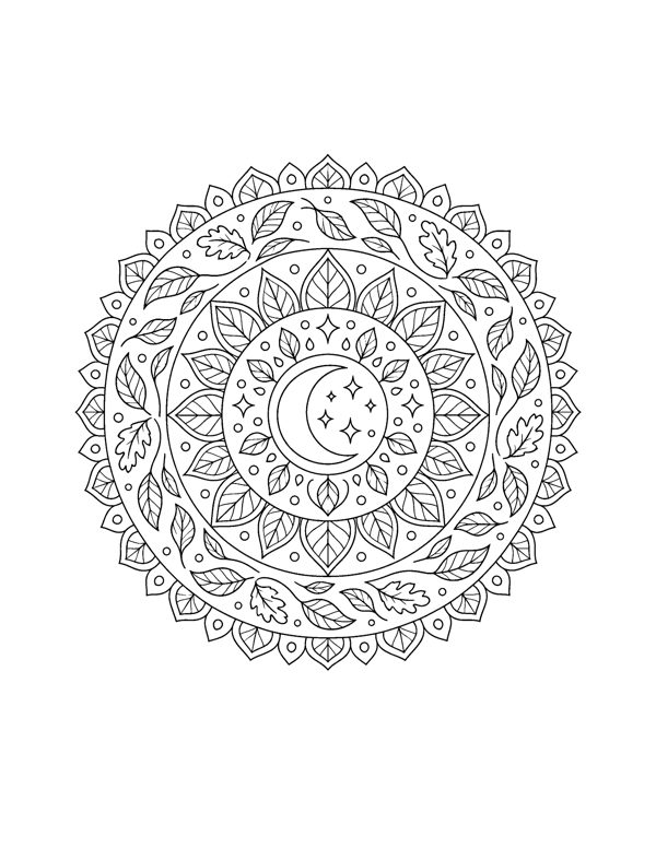 Fall Mandala Coloring Pages for Adults page 11