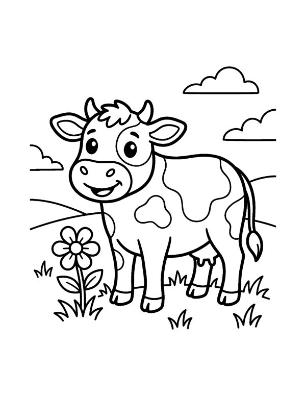 Farm Animals Coloring Pages for Kids
