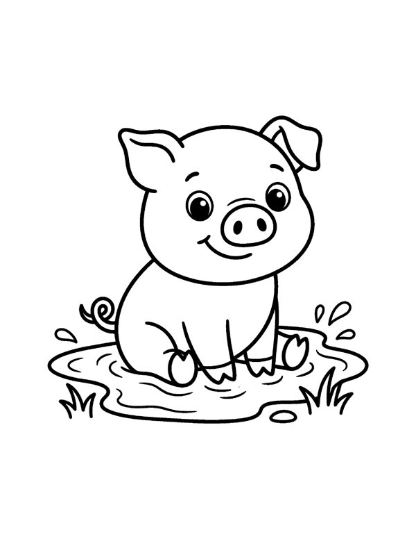 Farm Animals Coloring Pages for Kids free sample