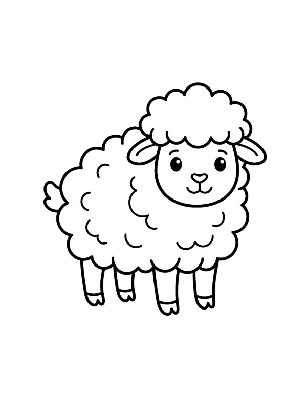 Farm Animals Coloring Pages for Kids page 3