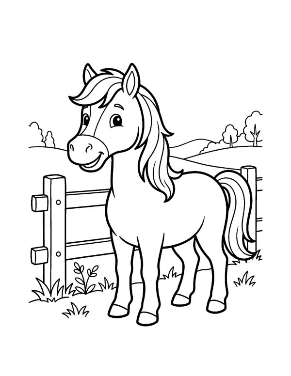 Farm Animals Coloring Pages for Kids page 4