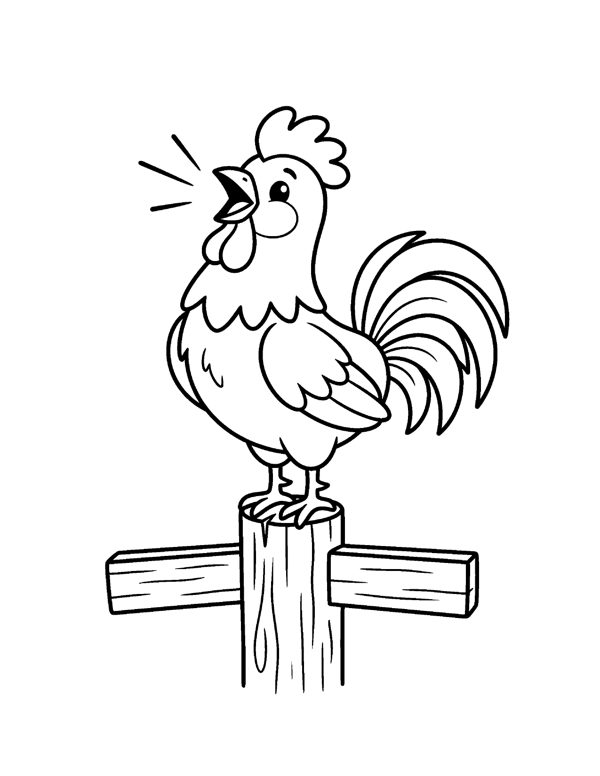 Farm Animals Coloring Pages for Kids page 5