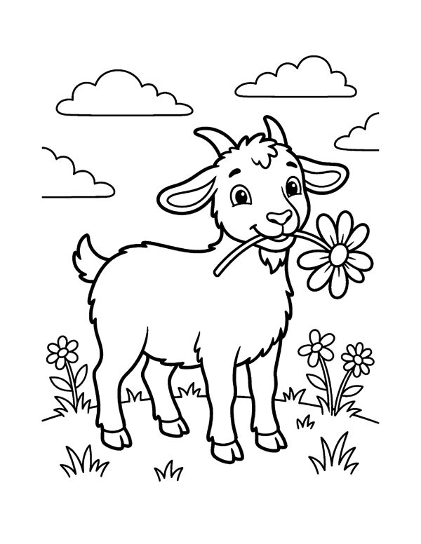 Farm Animals Coloring Pages for Kids page 8