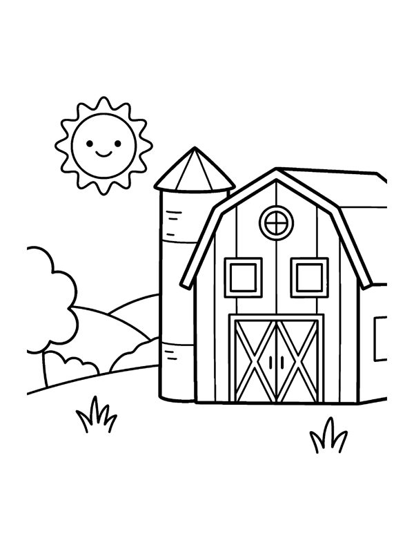 Farm Animals Coloring Pages for Kids page 9