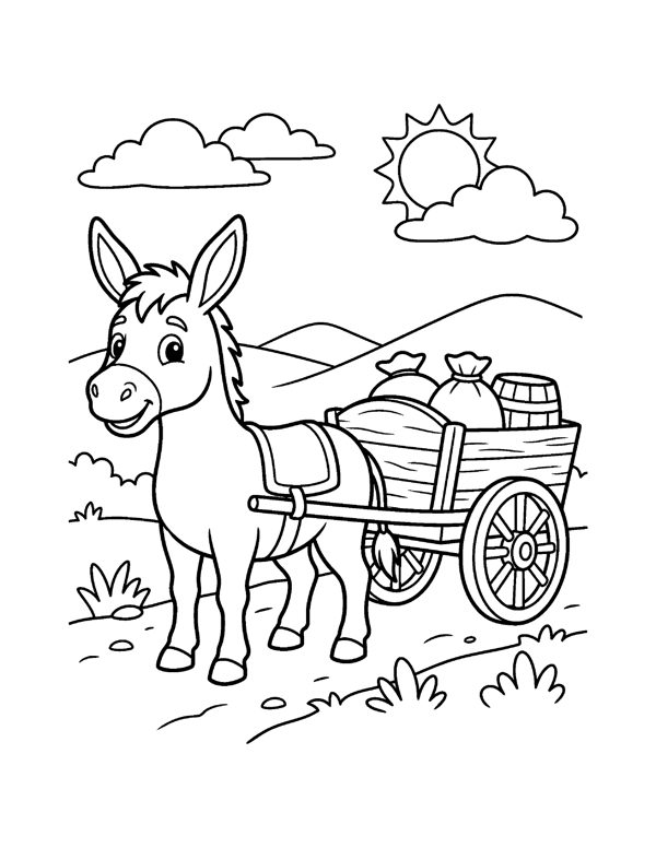 Farm Animals Coloring Pages for Kids page 15