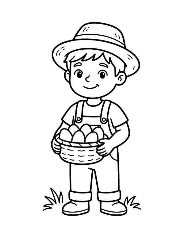 Farm Animals Coloring Pages for Kids page 18