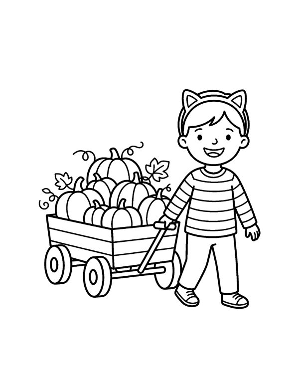 Halloween Coloring Pages for Kids - Set 2 page 1