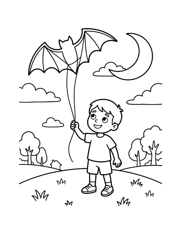 Halloween Coloring Pages for Kids - Set 2 page 4