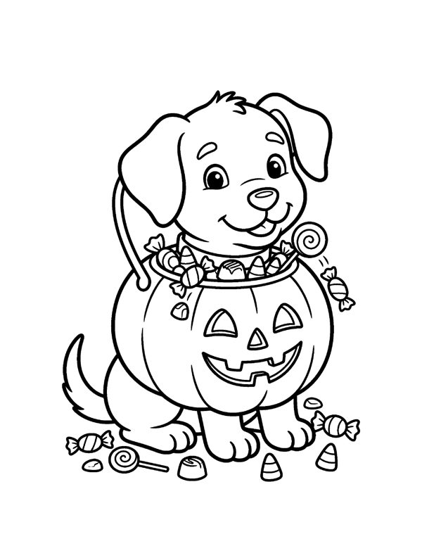 Halloween Coloring Pages for Kids - Set 2 page 5