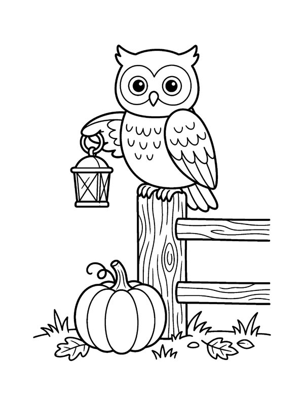 Halloween Coloring Pages for Kids - Set 2 page 9