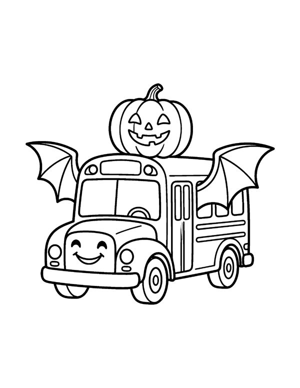 Halloween Coloring Pages for Kids - Set 2 page 12