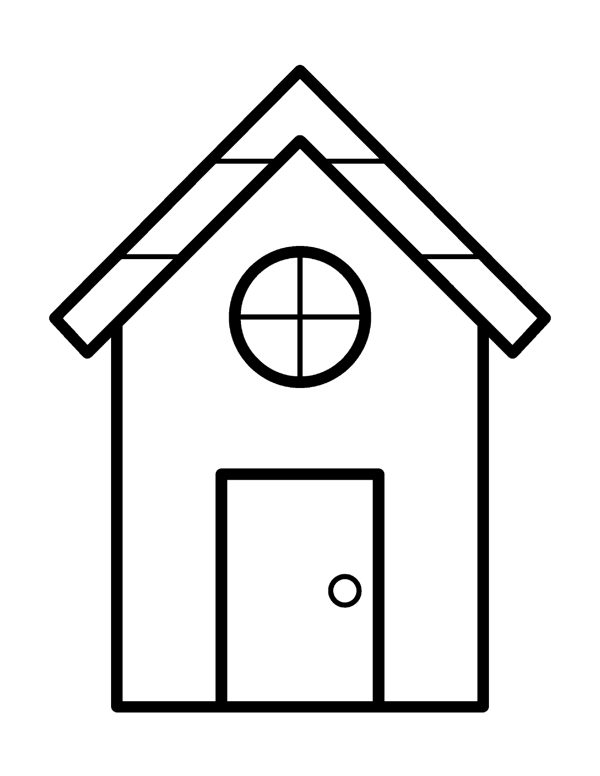Haunted House Tiny Coloring Page - Halloween Coloring Pages