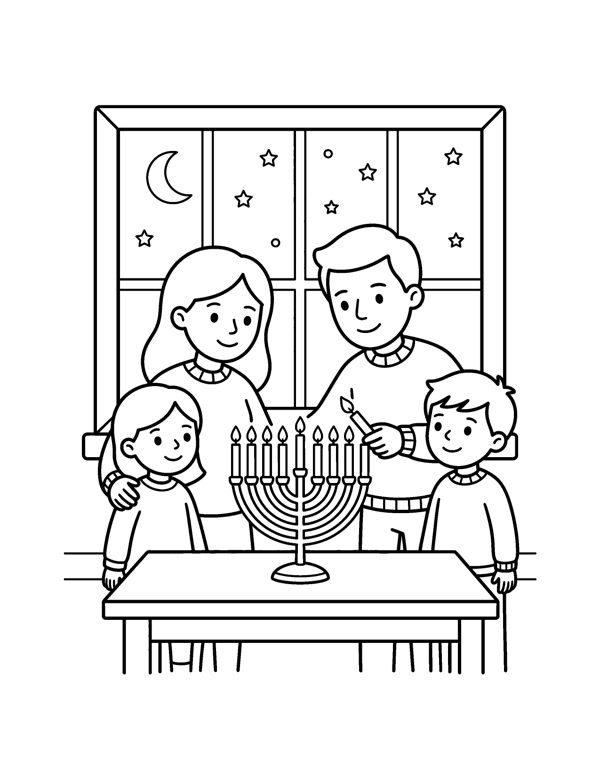 Hanukkah Coloring Pages for Kids page 5