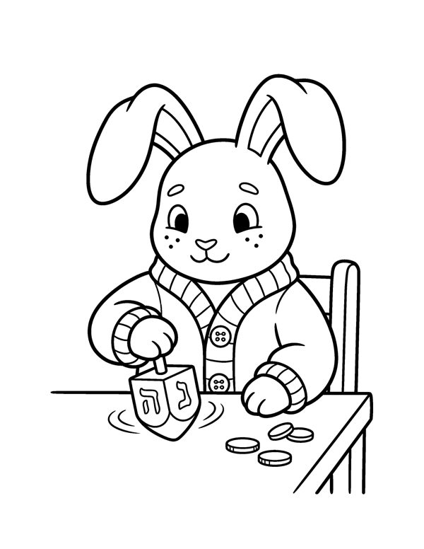 Hanukkah Coloring Pages for Kids page 7