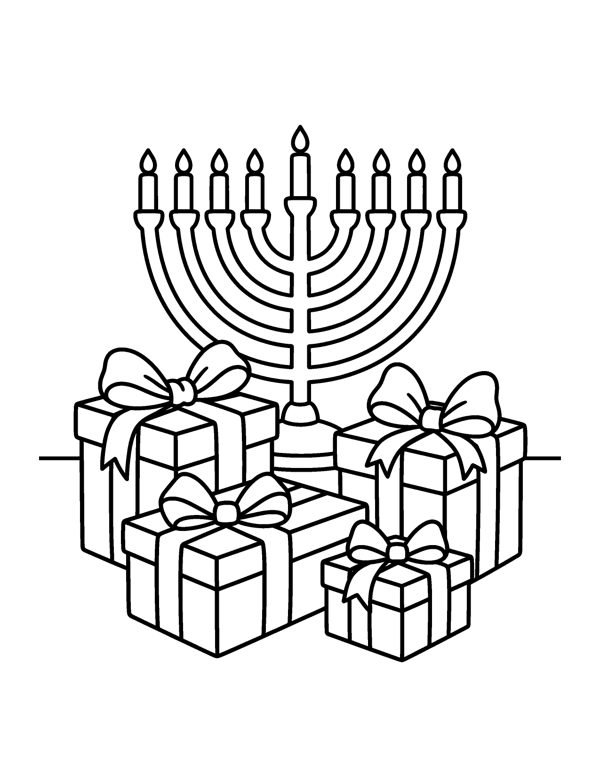 Hanukkah Coloring Pages for Kids page 9