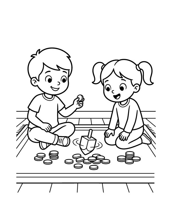 Hanukkah Coloring Pages for Kids page 10