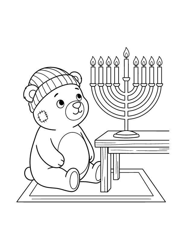 Hanukkah Coloring Pages for Kids page 12