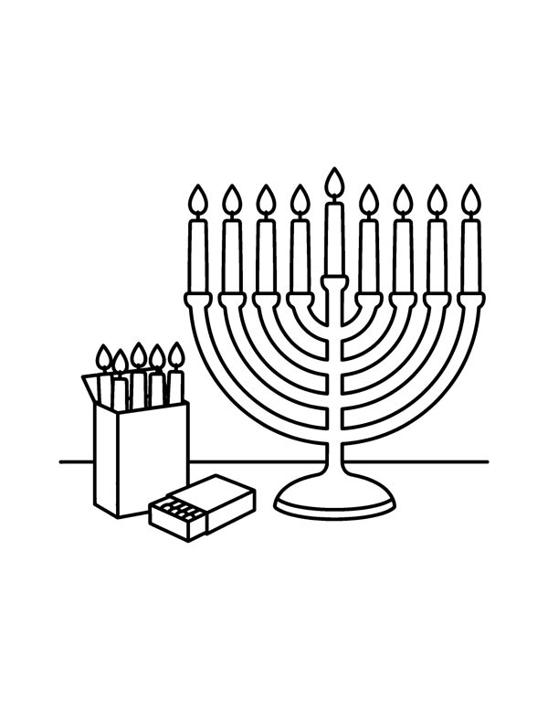Hanukkah Coloring Pages for Kids page 14