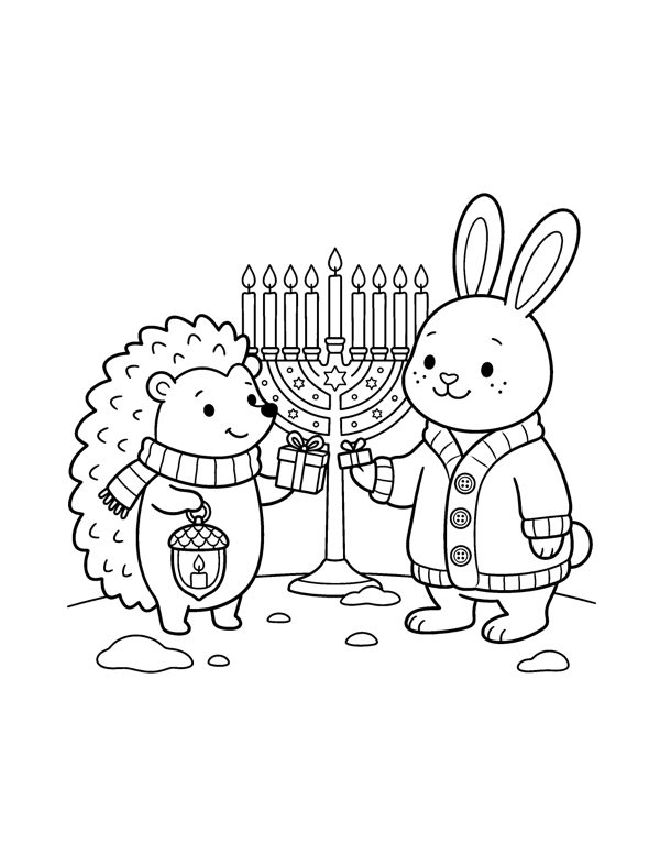 Hanukkah Coloring Pages for Kids page 20