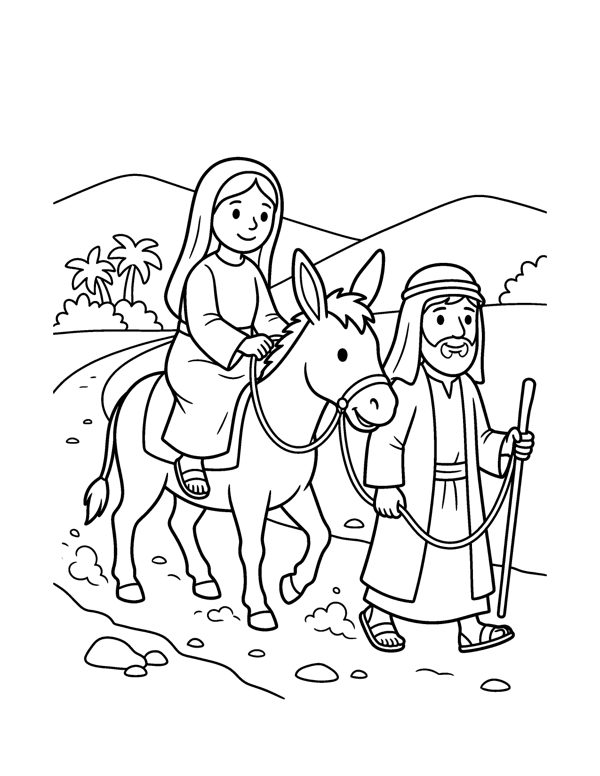 Nativity Coloring Pages for Kids page 8