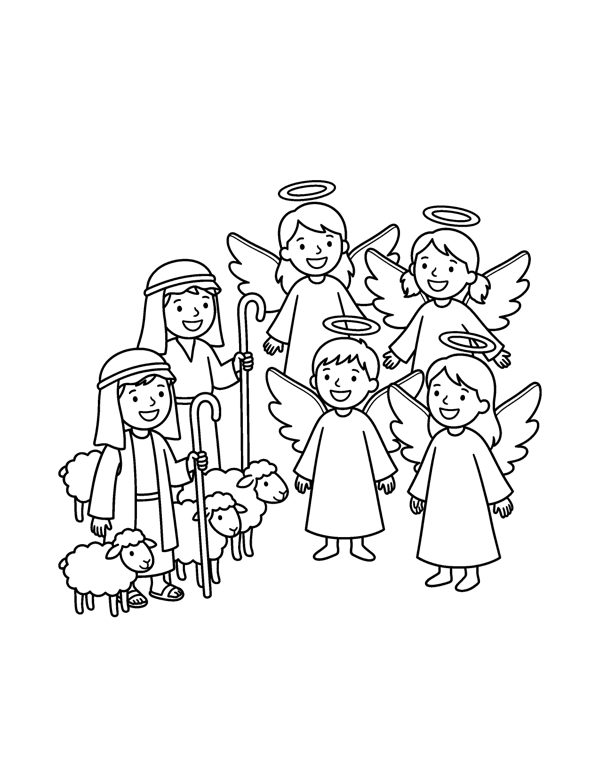 Nativity Coloring Pages for Kids page 20