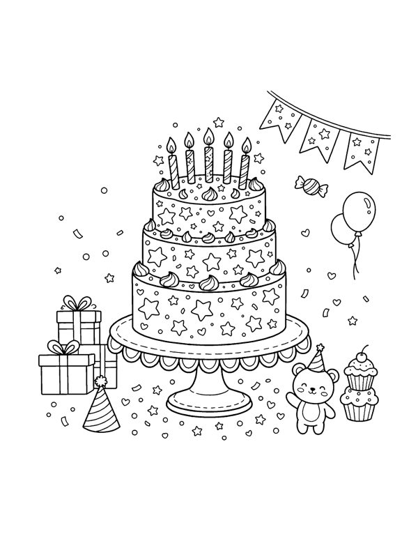 Cozy New Year Coloring Pages page 7