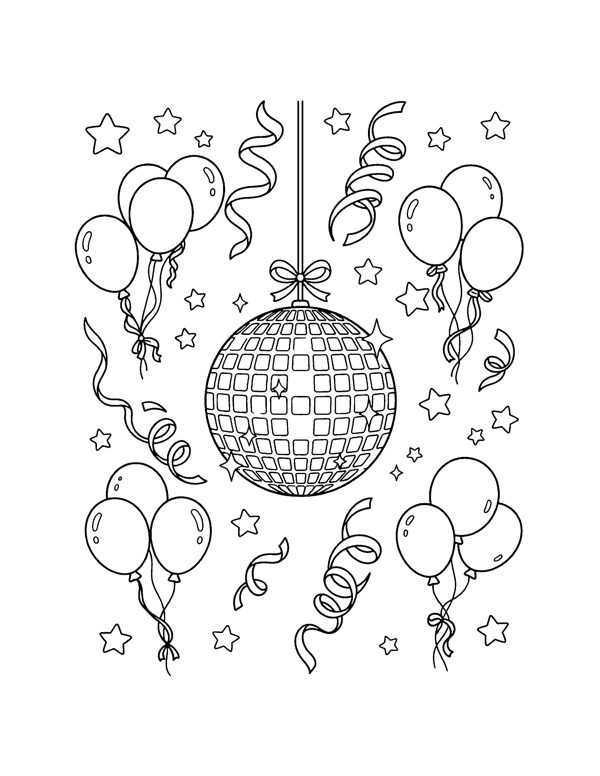 Cozy New Year Coloring Pages page 14