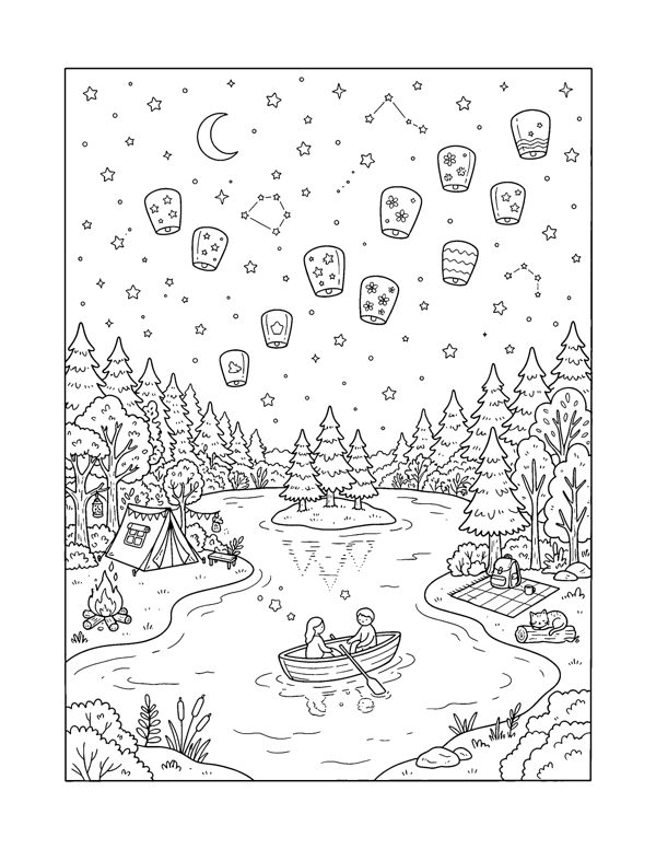 Cozy New Year Coloring Pages page 18