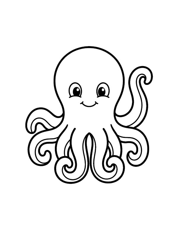 Ocean Animals Coloring Pages for Kids page 4