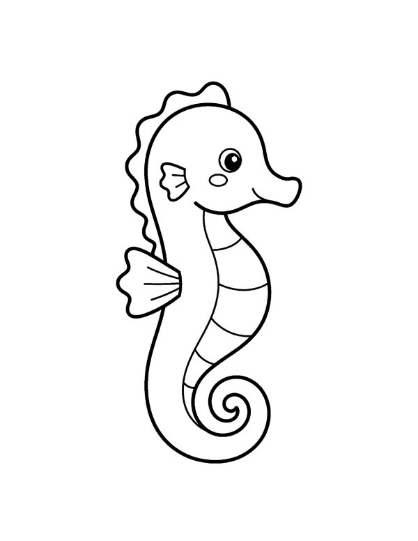 Ocean Animals Coloring Pages for Kids page 6