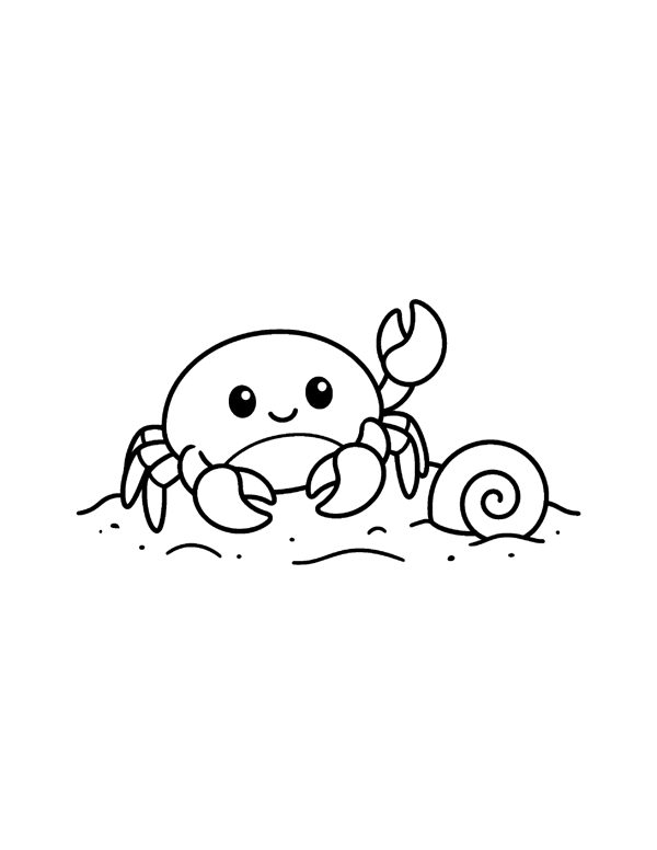 Ocean Animals Coloring Pages for Kids page 7