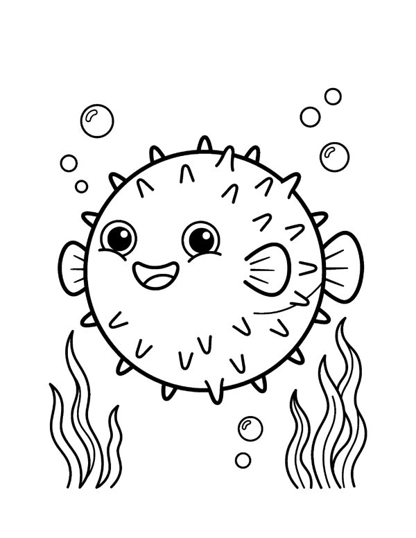 Ocean Animals Coloring Pages for Kids page 12