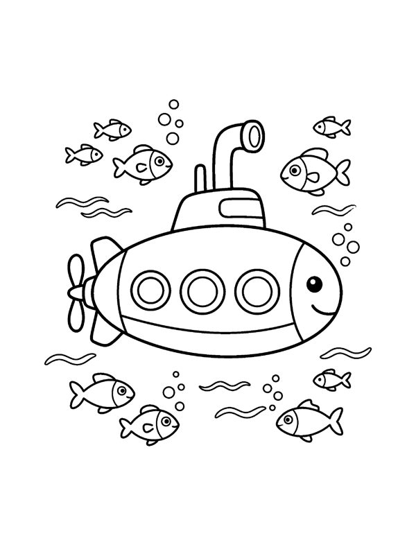 Ocean Animals Coloring Pages for Kids page 17