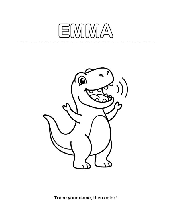 Personalized Name Coloring Pages - Made Around Your Child's Name free sample