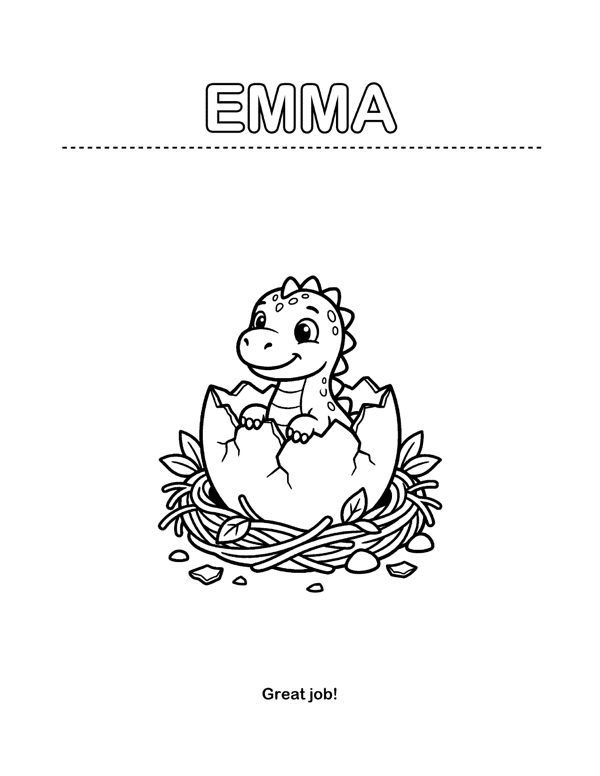 Personalized Name Coloring Pages - Made Around Your Child's Name page 7
