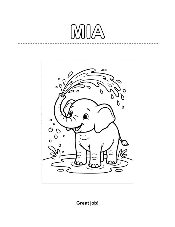 Personalized Name Coloring Pages - Made Around Your Child's Name page 13