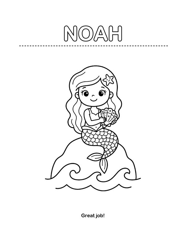 Personalized Name Coloring Pages - Made Around Your Child's Name page 20